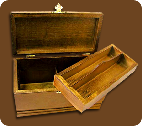 Ящик с двойным дном и жженой поверхностью